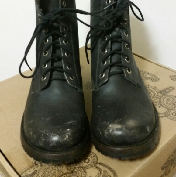 New Urban Outfitters Ecote Ranger Combat Leather b - Picture 4 of 12